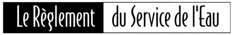 REGLEMENT SERVICE EAU